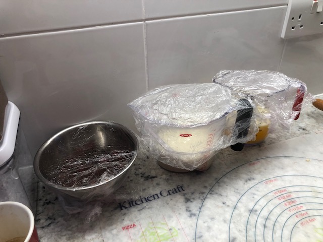 stollen, dried fruit, melted butter, milk
