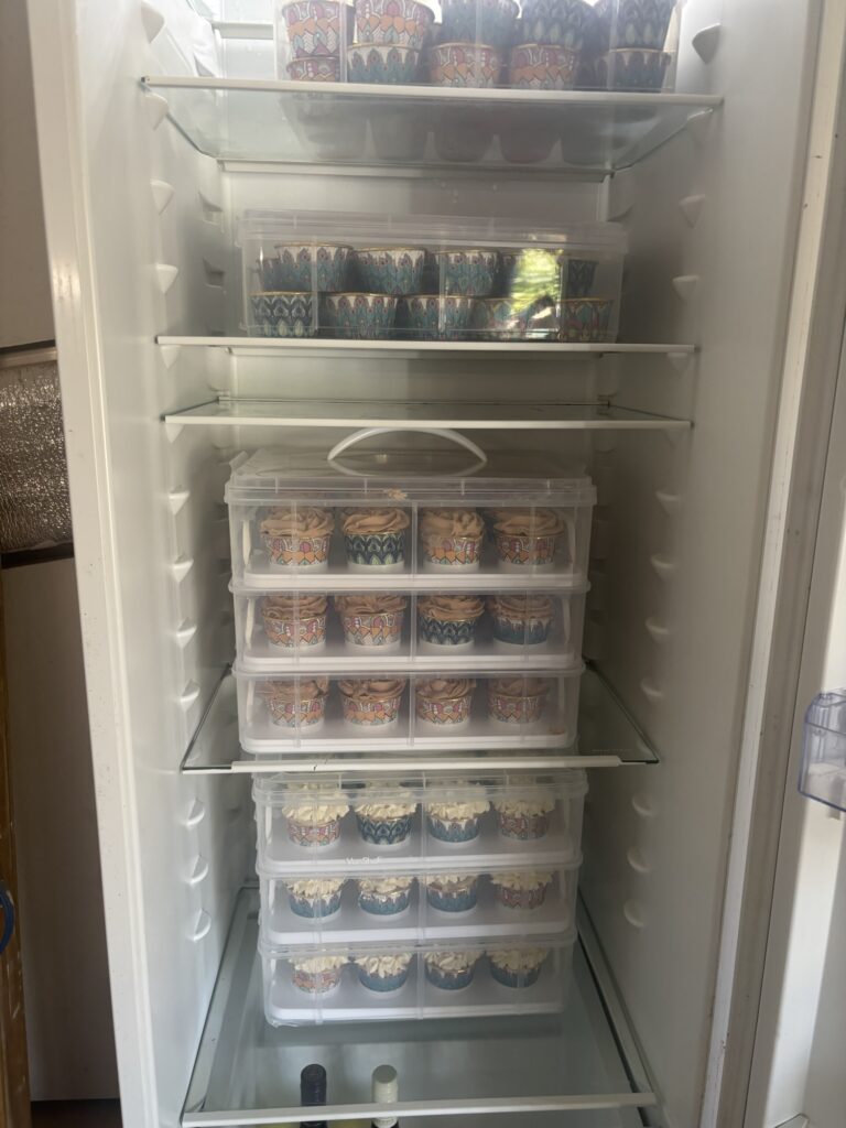 Cupcake filled refrigerate